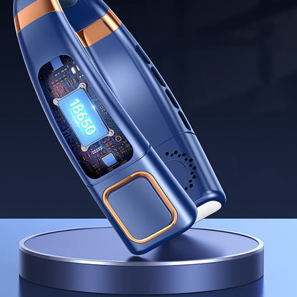 Neck Air Conditioner Wearable Personal Fan with Cooling Plate and Adjustable Airflow Blue