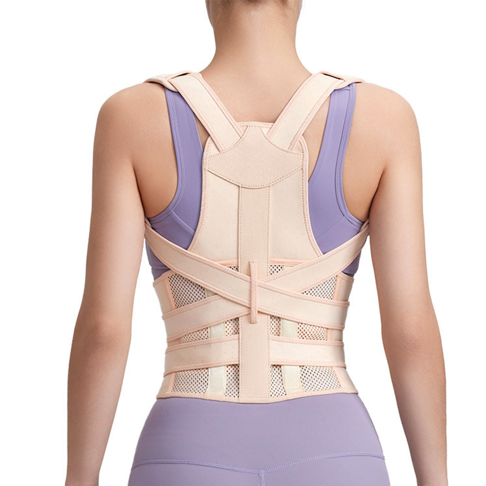 Posture Corrector  Adjustable Back Brace Support Strap Nude