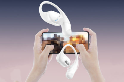 Open Ear Earbuds Bluetooth 5.3 Wireless Headphones IPX5 Waterproof for Sports-White