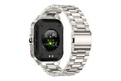 2.01inch Smartwatches with 100 Sports Modes Bluetooth Call Music Control for iPhone -Silver metal strap