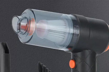 Handheld Car Vacuum Cleaner Rechargeable with Brushless Motor for Home Office Pet -Black + Red
