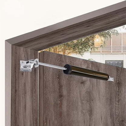 Pneumatic Door Closer with Adjustable Closing Speed Door Shock for Wooden Doors Windows Screen Door Brown