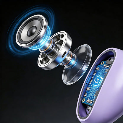 Wireless Bluetooth Earbuds Invisible Earbuds-Purple