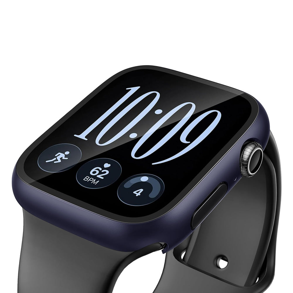 2 Piece Case and Screen Protector Set for Apple Watch Series 12 - Dark Blue