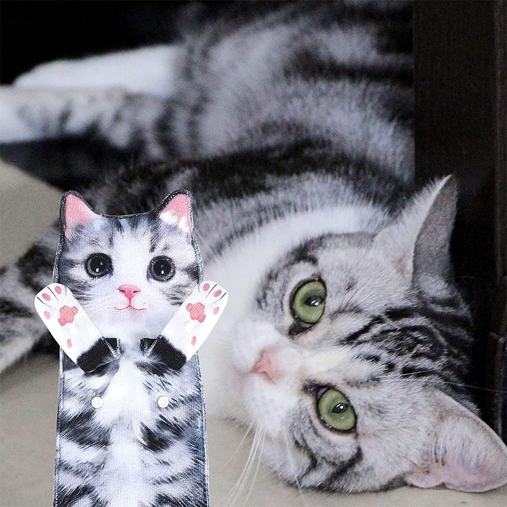 Cute Cat Quick-Dry Hanging Hand Towels Decorative for Bathroom Kitchen-Black white
