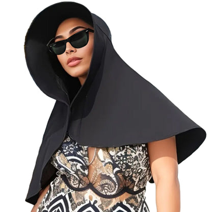 Sun Hats Wide Brim Fishing Hat UV Protection Bucket Hats Black