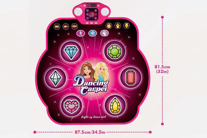 Dance Mat Toys Electronic Dance Pad with Light-up 6-Button Wireless Bluetooth