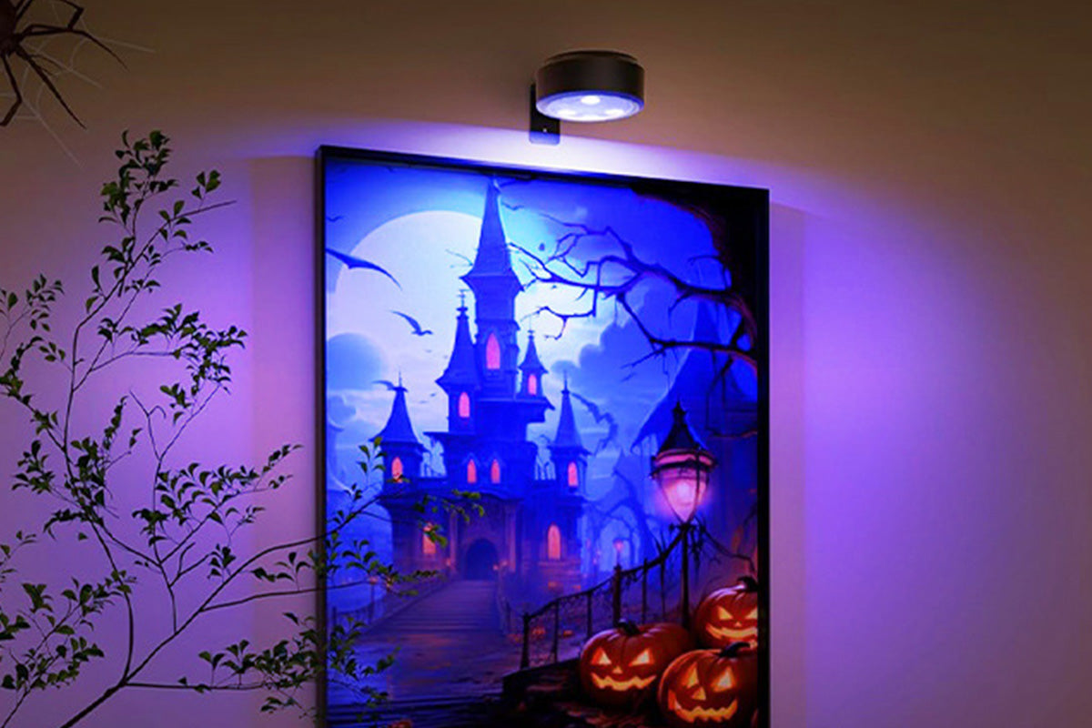 3 Piece Wireless Art Display Picture Lights - Black