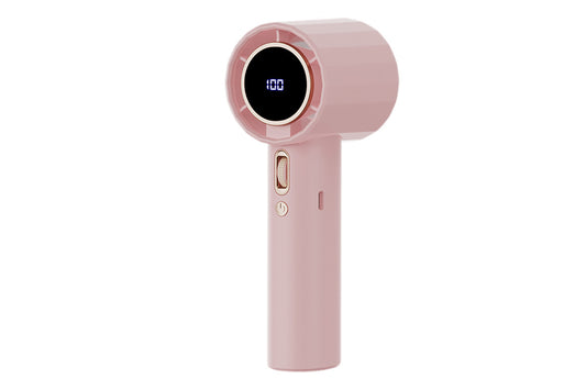 Portable Handheld Turbo Fan Windy Speed Adjustable Mini Personal Battery Operate Fan-Pink