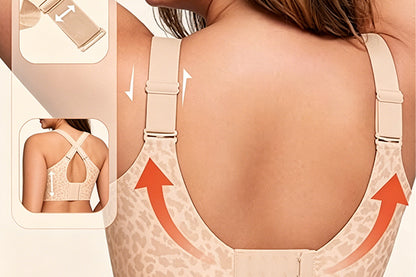 Plus Size Full Coverage Wireless Lift Bra - Beige