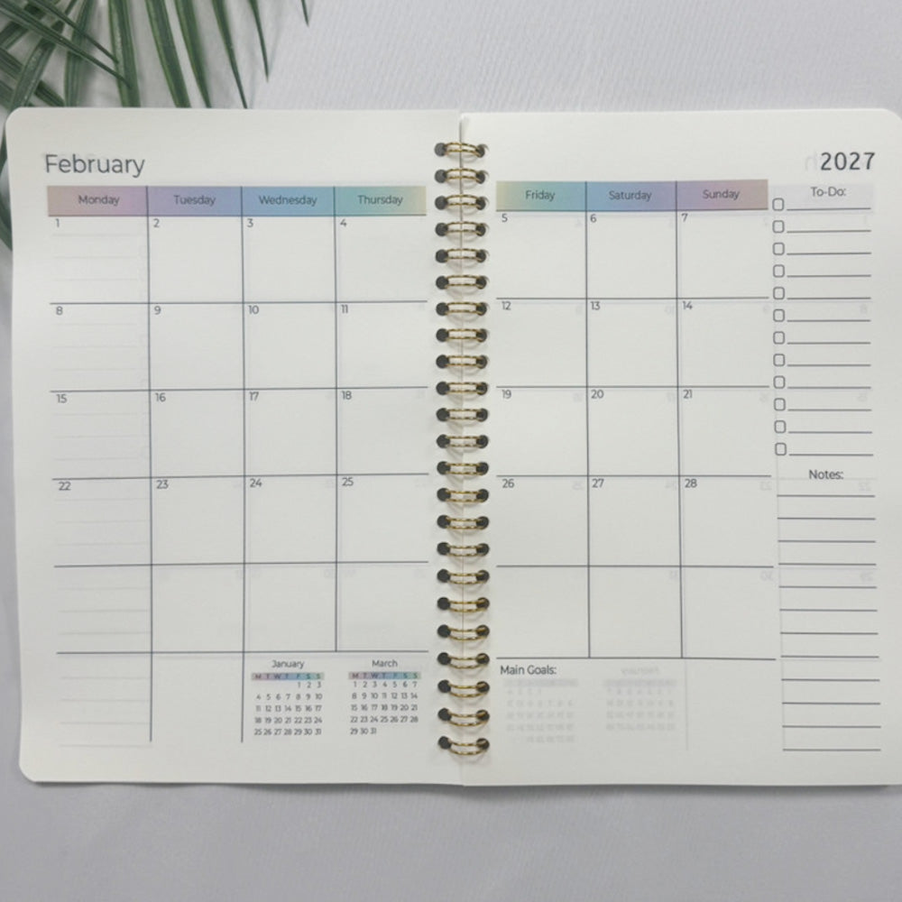 2 Pack 2027-2030 Monthly Planner A5 Four-Year Planner with To-Do List Notes Floral