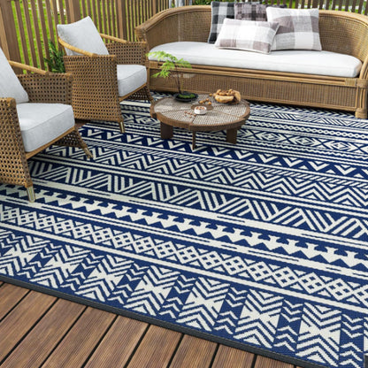 Geometric Pattern Floor Mat Camping Mat for Outdoor Patio Picnic Beach Style 3