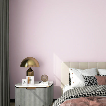 Self-Adhesive Solid Color Wallpaper Wall Sticker Home Decor -Pink