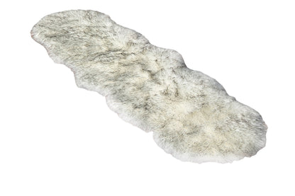 Luxury Soft Faux Sheepskin Fur Rugs for Bedside Floor Mat-light grey