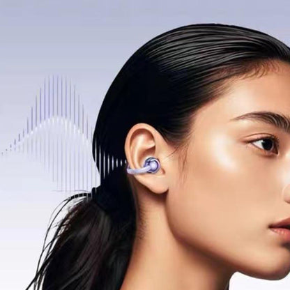 Bluetooth Clip-on Earbuds Wireless Open Ear Earbuds for Sports Workout Purple