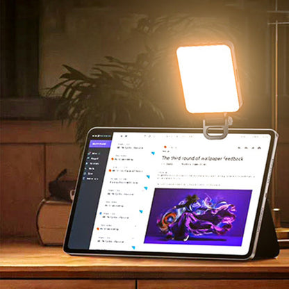 Portable Selfie Light USB-Rechargeable LED Phone Light for Video Makeup Live Stream White