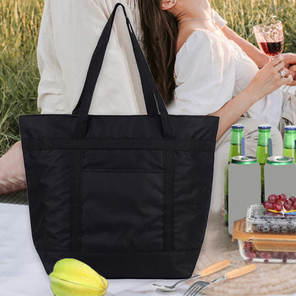 Insulated Lunch Bag Large 39L Thermal Cooler Tote-Black