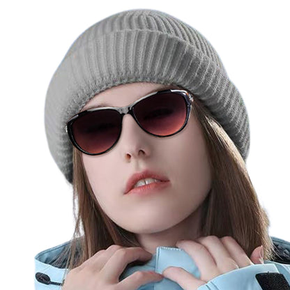 2-in-1 Balaclava Ski Mask Winter Warm Beanie Hat for Men Women Grey