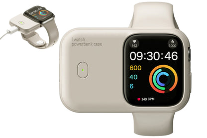 Portable Mini Wireless Power Bank For Apple Watch 40 41 44 45 49MM-Beige