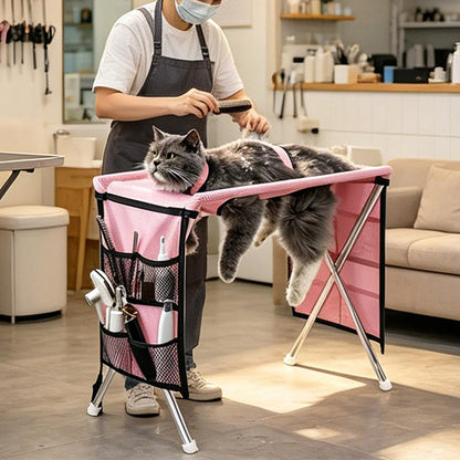 Pet Grooming Hammock Bed Dog Nail Cutting Hammock - Pink