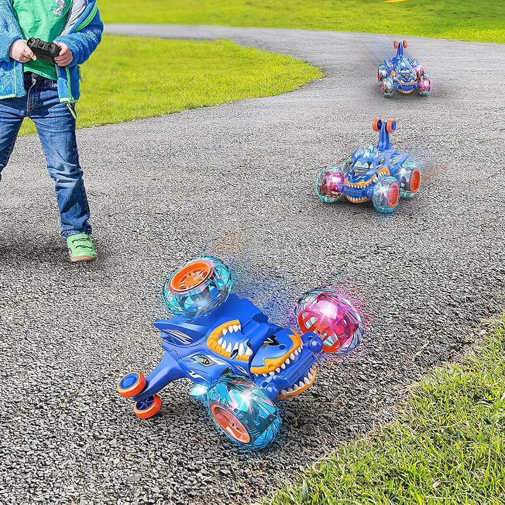 Remote Control 4WD RC Stunt Car 360-degree Rotating with Lights Christmas Gift Style 2