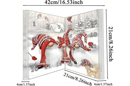 Christmas Gnomes Advent Calendar 2025 24-day Countdown Calendar Dwarf Ornaments-24 Gnome