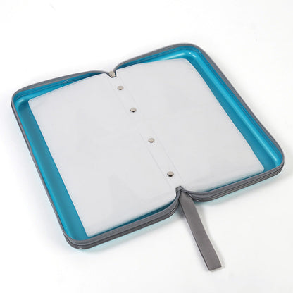 80 Capacity CD Case Holder DVD Disc Storage Binder Wallet for Car Home Office Blue