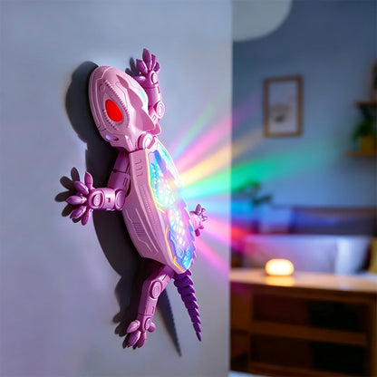 Remote Control Wall Climbing Gecko Toy with LED Lights - Pink