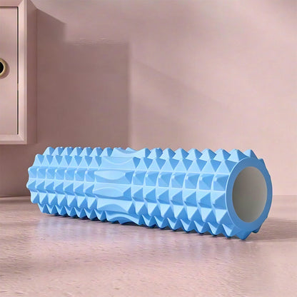 6Pcs Foam Roller Set with Massage Stick and Resistance Band-Blue