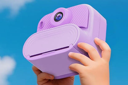 boy and girls DIY Instant Print Camera with 48MP Photo Printer-Purple