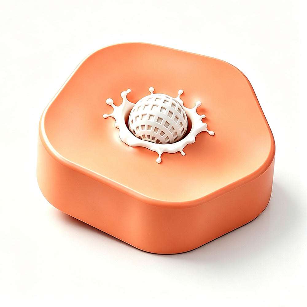 2 in 1 Removable Insert Slow Feeder Pet Bowl - Orange