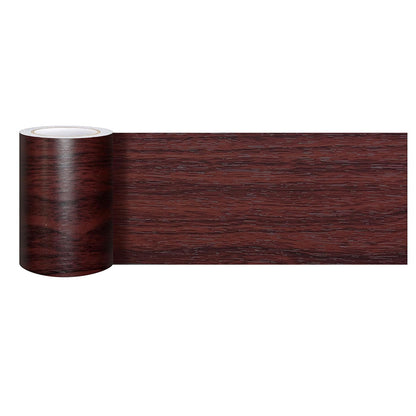 Peel and Stick Wood Grain Border Waterproof Sticker Self Adhesive for Wall-red