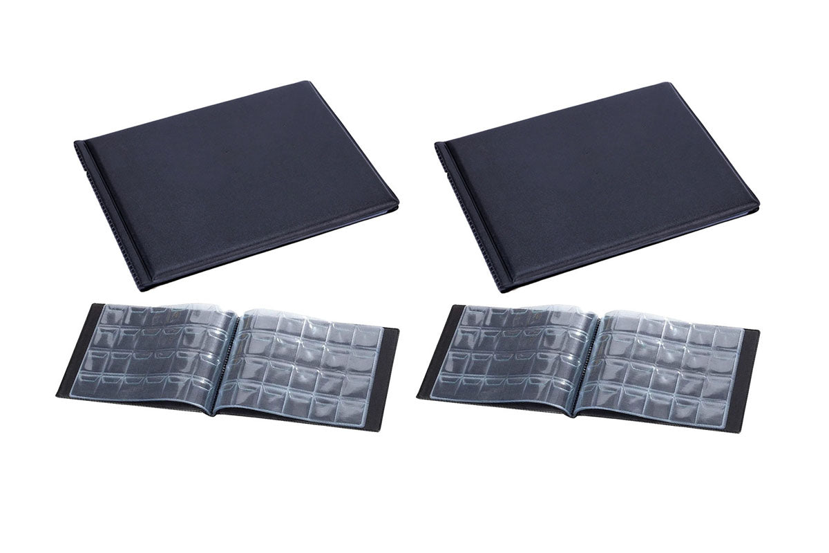 2Pcs 240 Coin Storage Collecting Holder Album Pockets Handy Souvenir Money Penny Book-Black