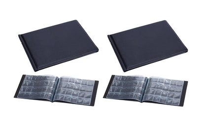 2Pcs 240 Coin Storage Collecting Holder Album Pockets Handy Souvenir Money Penny Book-Black