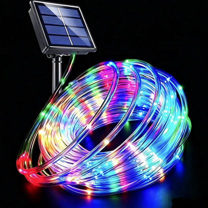 12m Solar Rope Lights with 8 Modes for Parties Weddings - Mixed Color