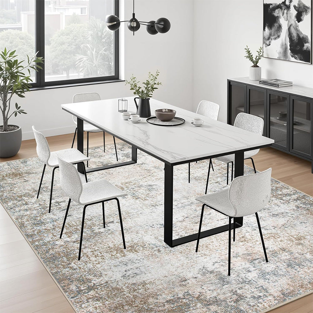 Nordic Crystal Velvet Rug Soft Non Slip for Bedroom Living Room Bedside Floor-Grey