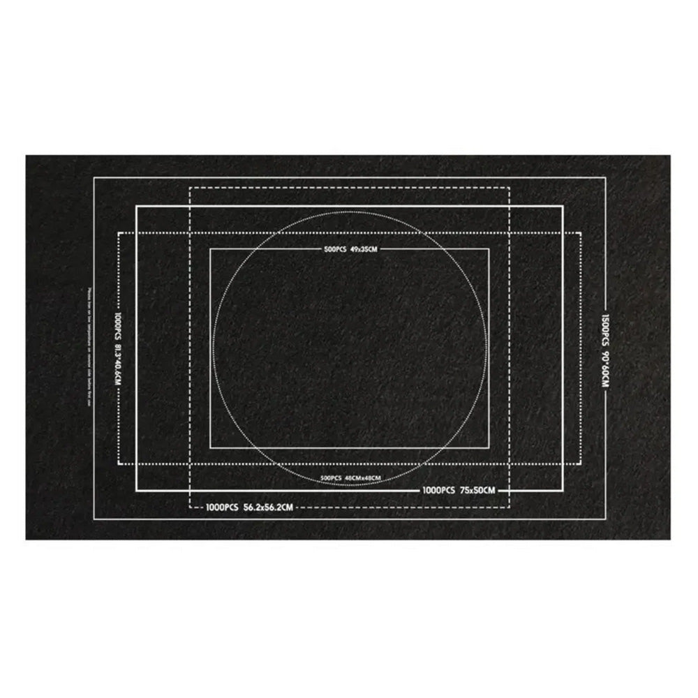 Roll Up Jigsaw Puzzle Mat with 4 Sorting Trays Portable Puzzle Storage Saver Pad for 500- 1500 Pieces Jigsaw Black