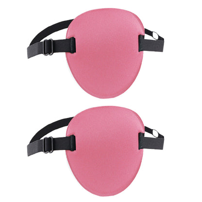 2Pcs Set Eye Patch Adjustable Single Eye Mask for Left or Right Eye Pink