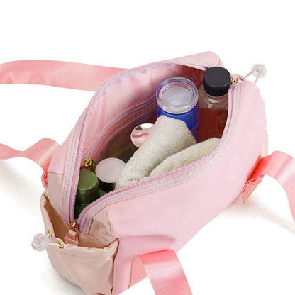 Mini Gym Bag for Women Girls Small Gym Tote Bag with Wet Compartment Workout Sport Shoulder Bag Pink