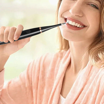 6-in-1 Electric Ultrasonic Teeth Calculus Remover Oral Tooth Cleaner Black