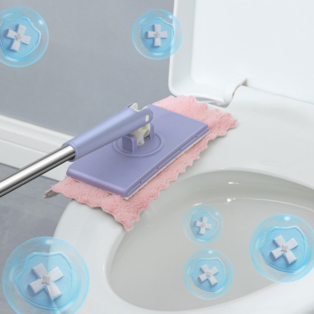 Mini Lazy Floor Cleaning Flat Mop Multi-Functional Self-Squeeze Face Towel Mop Purple