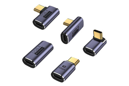 5 Pieces 100W USB4.0 40Gbps Type C Male Female Adapter Extender