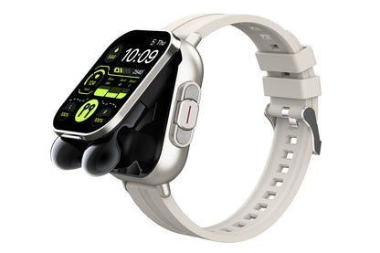 Smart Watch with Earbuds 2 in 1 Smart Call Watch with Bluetooth Headphones 2.01-Inch Heart Rate Sleep Monitoring Fitness Tracker-Grey