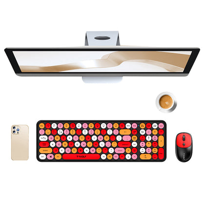 Colorful 2.4GHz Wireless Keyboard and Mouse Combo Plug and Play for Laptop PC Style 2