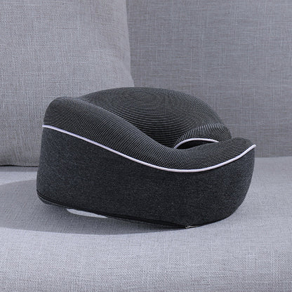 Travel Neck Pillow Memory Foam Airplane Pillow Dark Grey
