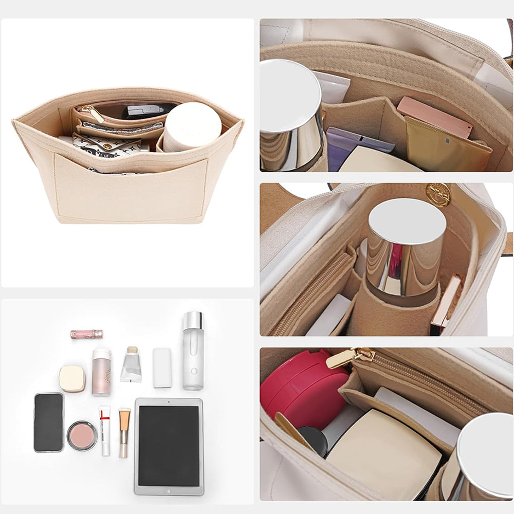 Felt Purse Organizer Insert-Beige