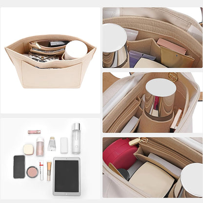 Felt Purse Organizer Insert-Beige