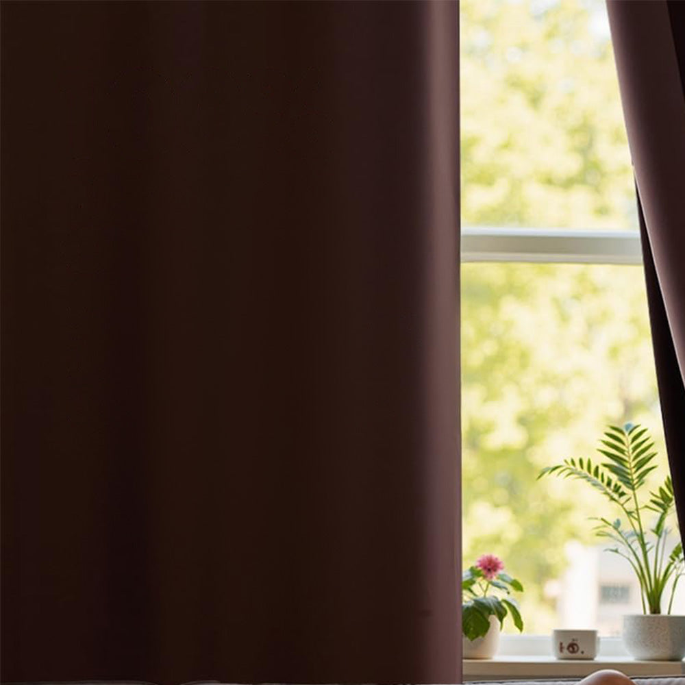 2 Pack 100 Percent Blackout Curtains with Black Liner-Pink