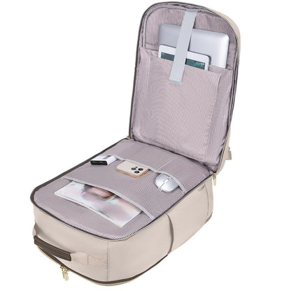 40L Travel Backpack for Men & Women Waterproof Carry-On Bag with 3 Storage Pockets Khaki