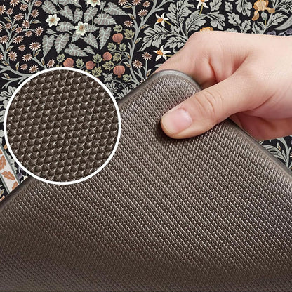 2 Piece Diatomite Kitchen Floor Mat Set - Black